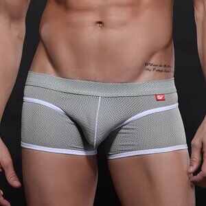 Men's Low-Rise Quick-Dry Mesh Breathable Fabric Boxer Briefs XL